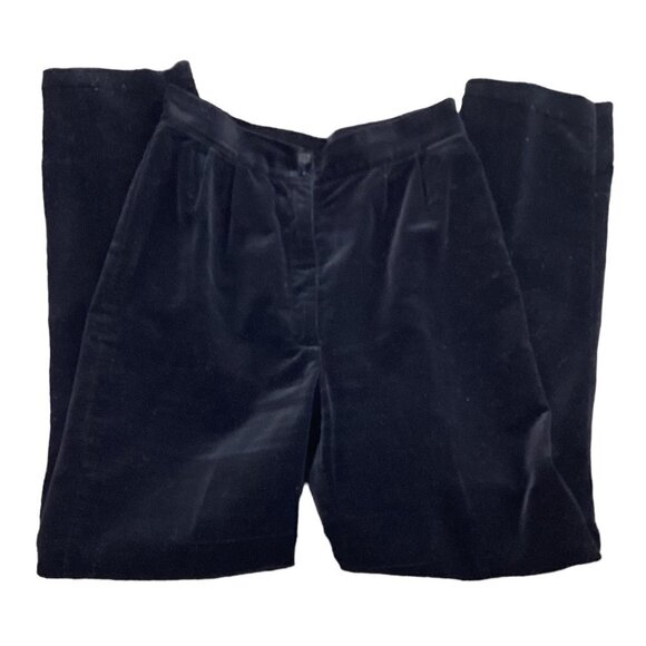 VTG Black Velvet Trouser Pants 80% Wool 20% Nylon by Panther Jr Sz 9 #10S - Picture 4 of 7